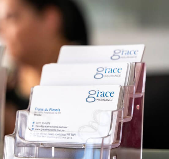 about grace insurance image and grace insurance business cards