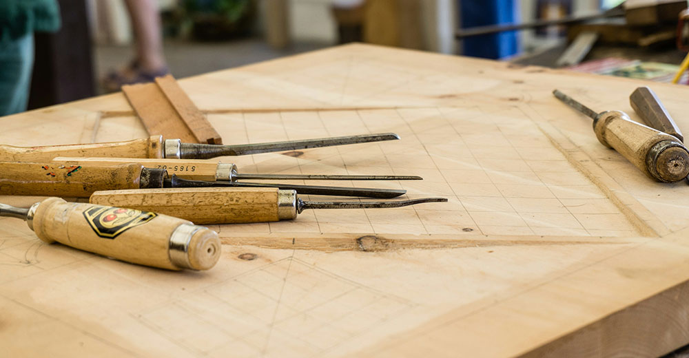 carpenters tools on table